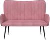 vidaXL 2-Sitzer Sofa Rosa 115 x 61 x 87 cm Samt (V) 42028963 Bild 4