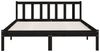vidaXL Massivholzbett Schwarz Kiefer 135x190 cm UK Double Bild 4