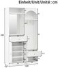 Merax Kompaktgarderobe mit Spiegel & Sitzbank (100 x 35 x 180 cm, 1-St) Garderoben-Set Flurgarderobe mit Schuhschrank, Haken & Stauraum Bild 4