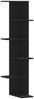 vidaXL Wand-Eckregal Schwarz 36,5x36,5x140 cm Holzwerkstoff 852628 Bild 2