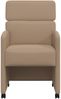 vidaXL Esszimmerstühle mit Rollen 2 pcs Cappuccino 58 x 65 x 98 cm 42017889 Bild 4