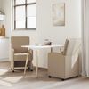 vidaXL Esszimmerstühle mit Rollen 2 pcs Cappuccino 58 x 65 x 98 cm 42017889 Bild 3