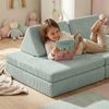 Bellabino 'Nile' Spielsofa mit Toren, 8-tlg, Cord, türkis, faltbare Kindercouch, abnehmbarer & waschbarer Bezug, Kindersofa aus Schaumstoff Bild 2