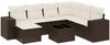 vidaXL 8-tlg. Garten-Sofagarnitur mit Kissen Braun Poly Rattan 3222912 Bild 2