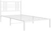 vidaXL Bettgestell mit Kopfteil Metall Weiß 100x190 cm 376367 Bild 3