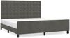 vidaXL Bettgestell mit Kopfteil Samt Dunkelgrau 160x200 cm, Härtegrad: H2 [3126008] Bild 2