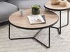Kaffeetisch heller Holzfarbton/schwarz ⌀ 80 cm MELODY groß Bild 3