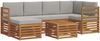 vidaXL Ecksofa Set mit Kissen 7 pcs Natürlich und Hellgrau 3375111 Bild 2