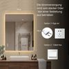 ANYSUN Spiegel Wandspiegel LED 70x90 cm rechteckig mit Anti-Beschlag Badspiegel, Dekospiegel mit Touch Dimmfunktion & 3 Lichtfarben Bild 4