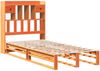 vidaXL Massivholzbett mit Regal ohne Matratze Wachsbraun 100x200 cm 3323955 Bild 3