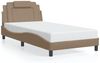 vidaXL Bettgestell "Viana" mit LED ohne Matratze Cappuccino-Braun 100x200 cm 3214005 Bild 5
