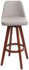Barhocker HWC-C43, Barstuhl Tresenhocker, Holz Kunstleder drehbar ~ taupe Bild 5