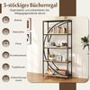 Geometrisches Bücherregal mit Offenen Holzregale & Metallrahmen Büroregal Standregal Braun Bild 4
