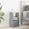 vidaXL Nachttisch 2 pcs Beton Grau 25,5 x 22 x 49,5 cm Holzwerkstoff 8000603 Bild 4