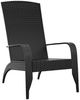 vidaXL Adirondack-Gartenstuhl Schwarz Poly Rattan 319694 Bild 2