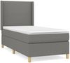 vidaXL Boxspringbett mit Matratze Stoff Dunkelgrau 80x200 cm, Härtegrad: H2 [3131786] Bild 2