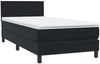 vidaXL Boxspringbett mit Matratze Schwarz 90x210 cm Samt 3316001 Bild 4