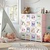 SONGMICS Kinderregale，Kleiderschrank Schuhregal aus Kunststoff, Mehrzweck Bild 2