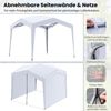 Pavillon 3x3 m Faltpavillon mit Rolltasche 8 Heringe & 4 Windseile Gartenpavillon Wasserdicht Stabil Winterfest (mit Moskitonetz) Bild 5
