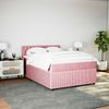 vidaXL Boxspringbett mit Matratze Rosa 140x190 cm Samt 3290045 Bild 5