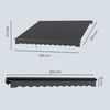 SONGMICS Gelenkarmmarkise, Handkurbel, UPF 50+, Aluminiumlegierung, 300 x 250 cm, grau Bild 5