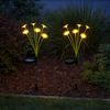 2er Set LED Solar Steckleuchte, Blumen, H 70 cm Bild 3
