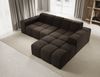 Ecksofa Fogo, Sofa ohne Schlaffuktion, Ecksofa L-Form Veloursstoff, Rechts Sofa, 245 x 68 x 180 cm, Braun Bild 3
