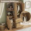 Flurschrank 110x38x186 cm mit Stoffpaneelen und Ausziehschiene Bild 5