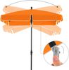 Songmics Sonnenschirm mit Aufbewahrungstasche, ohne Ständer, UPF 50+, Stahl / Polyester, Orange, 200 x 125 cm Bild 3