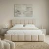 IDIMEX Polsterbett EMILIA, Bett 180x200 cm mit Lattenrost und gepolsterter Steppung Cremeweiß Bild 2