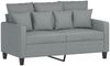 vidaXL 2-tlg. Sofagarnitur mit Kissen Hellgrau Stoff 3201648 Bild 3
