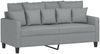 vidaXL 2-tlg. Sofagarnitur mit Kissen Hellgrau Stoff 3201648 Bild 4