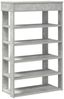 vidaXL Schuhregal Betongrau 60x30x98 cm Holzwerkstoff 859926 Bild 2