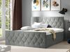 Boxspringbett Simori Lux, Grau, 200x200 cm Bild 2