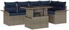 vidaXL Gartensofa-set mit Kissen mit Speicher 6 pcs Grau Poly Rattan 3357028 Bild 2