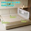 Huracan Bettschutzgitter Bettgitter 150/180/200cm, Rausfallschutz Bett, (14-Fach höhenverstellbar, Klappbar Bettschutzgitter für, Kinder Baby,Stabiler Kinderbettgitter für Babybett), mit Sicherheitsgurt, Elternbett & Kinderbett Bild 3