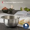MEISTERKOCH Schüssel 2,5 Liter aus Edelstahl in silberfarben, mit Innenskalierung und Ausguss, rutschfester Boden, Rührschüssel, Salatschüssel, Schale, Bowl, ideal zum Mischen, stapelbar Bild 4