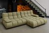 KAWOLA Sofa VIVIEN Ecksofa Velvet oliv Longchair rechts 85 x 178 x 290 cm Bild 4
