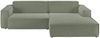 KAWOLA Sofa SAMU Ecksofa Feincord olivgrün Recamiere rechts 72 x 168 x 276 cm Bild 3