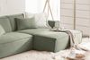 KAWOLA Sofa SAMU Ecksofa Feincord olivgrün Recamiere rechts 72 x 168 x 276 cm Bild 5