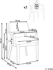 Esszimmerstuhl 2er Set DALBO Bouclé Braun Hellbeige Bild 2