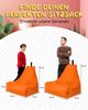 PATCH HOME Lounge Sessel Sitzsack– XXL – Orange, bequemer Sitzsack aus Luxus-Polyester-Gewebe, bereits befüllt Bild 3