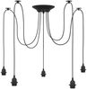 vidaXL Pendelleuchte mit 5 Fassungen E27 Schwarz Metall 4103454 Bild 5