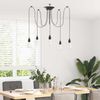 vidaXL Pendelleuchte mit 5 Fassungen E27 Schwarz Metall 4103454 Bild 3