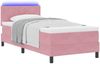 vidaXL LED Boxspringbett mit Matratze mit LED Rosa 100 x 200 cm Samt 3342703 Bild 3