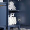 SoBuy BZR112-B Badezimmer-Hochschrank, MDF, Lackiert, Dunkelblau, 35 x 170 x 33 cm Bild 5