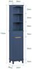 SoBuy BZR112-B Badezimmer-Hochschrank, MDF, Lackiert, Dunkelblau, 35 x 170 x 33 cm Bild 3