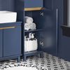 SoBuy BZR112-B Badezimmer-Hochschrank, MDF, Lackiert, Dunkelblau, 35 x 170 x 33 cm Bild 4