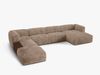 Micadoni Panorama-Ecksofa Martina 5-Sitzer Links Kord Eichel Bild 2
