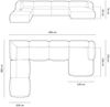 Micadoni Panorama-Ecksofa Martina 5-Sitzer Links Kord Eichel Bild 5